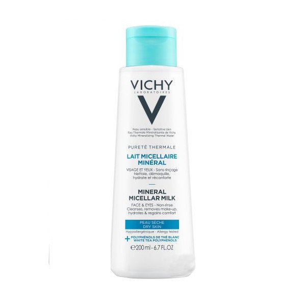VICHY PURETE THERMALE LAIT MICELLAIRE MINERAL PEAU SECHE 200ML